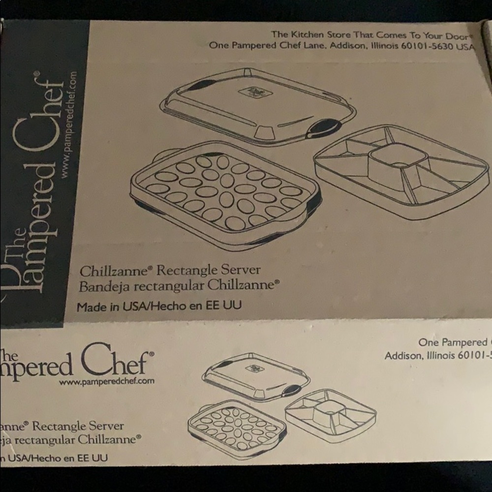 The Pampered Chef. Chillzanne Rectangle Server